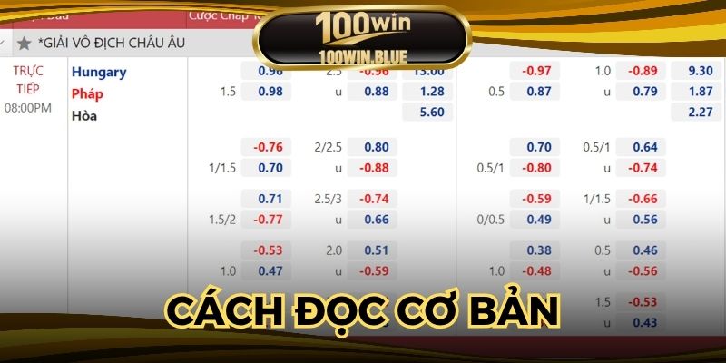 Chia sẻ cách đọc cơ bản của kèo tỉ số bóng đá