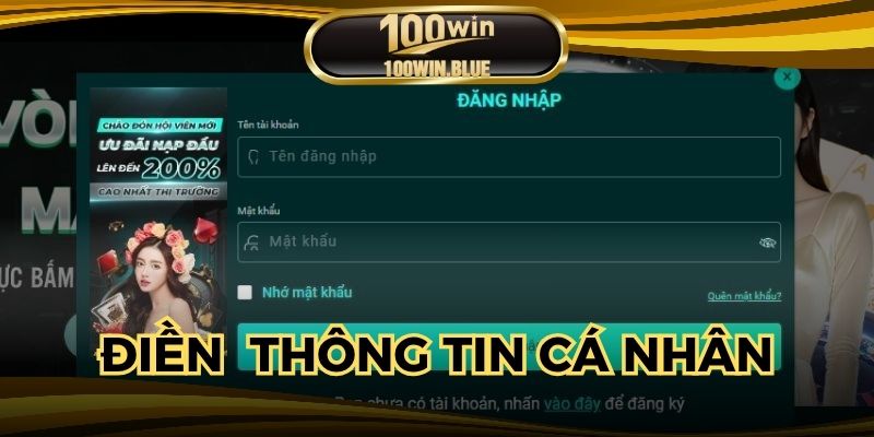 Thành viên điền chính xác các thông tin cá nhân