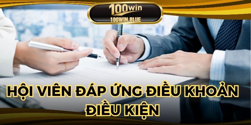 Hội viên cần đáp ứng đủ điều kiện của nhà cái 100Win